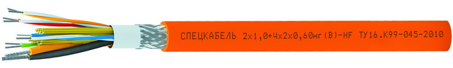 Кабель 2×1,0+4×2х0,60 нг(B)-HF