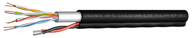 Кабель КВП-5e + 2 НВМ 0,75 П