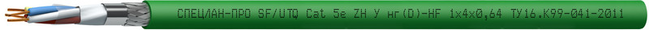 Кабель SF/UTQ Cat 5e ZH У нг(D)-HF 1x4x0,64